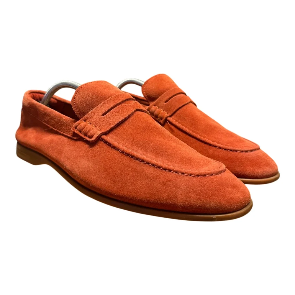 KENNETH COLE New York Nolan Penny Loafer Men's 10.5 Rust Suede Comfort